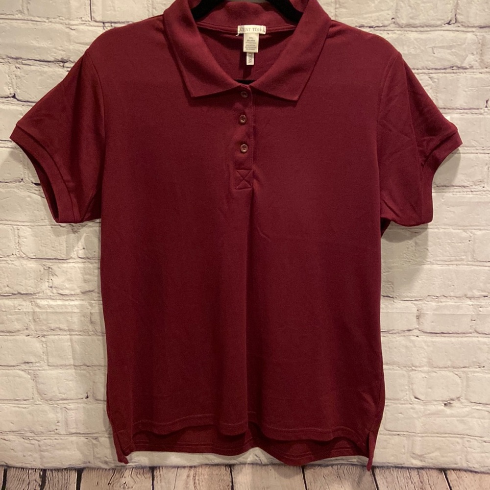 Women’s Polo Golf Shirt, Size 3XL, Maroon, Never Worn